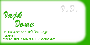 vajk dome business card